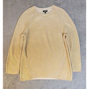 Express Gold Metallic Chunky Knit Sweater